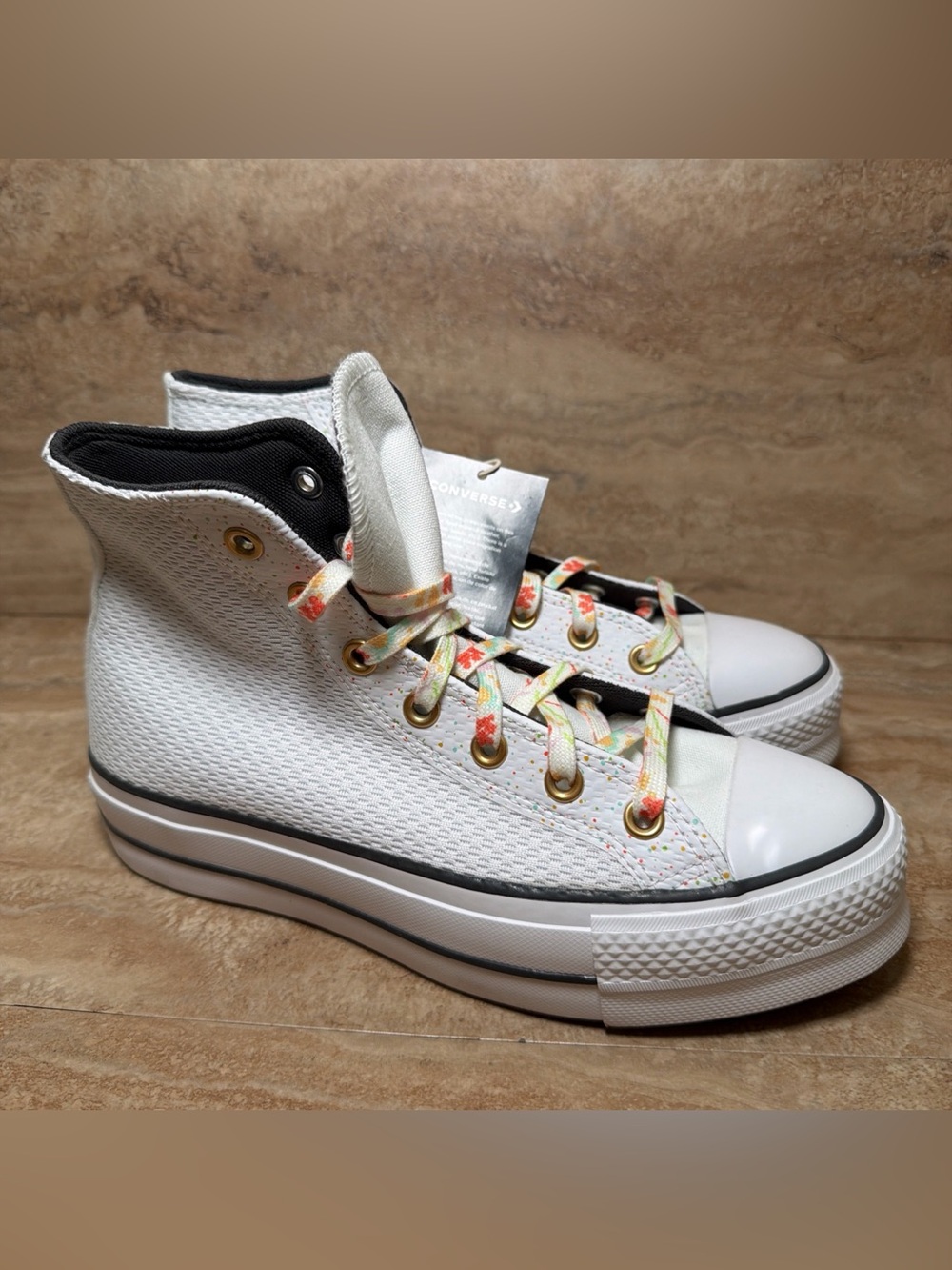 Converse Chuck Taylor All Star Lift Shoes White Splatter Hi Platform